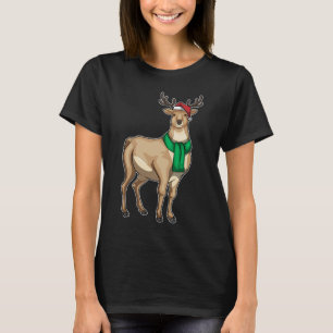Reindeer Christmas Scarf T-Shirt