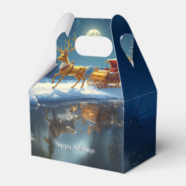 Reindeer Christmas Sleigh Holiday Favor Box Geschenkschachtel
