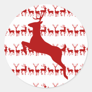Reindeer Christmas Sticker