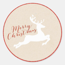 Reindeer Christmas Sticker