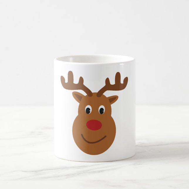 Reindeer Christmas T - Shirt Kaffeetasse (Mittel)