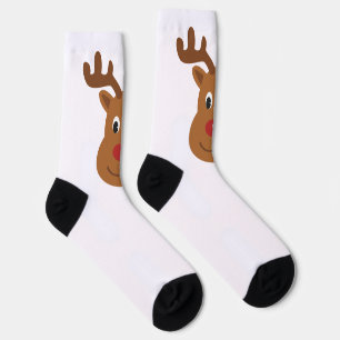 Reindeer Christmas T - Shirt Socken