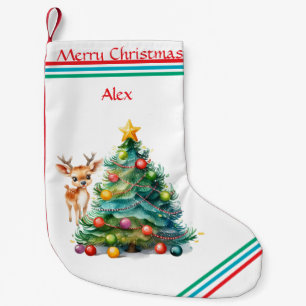 REINDEER/CHRISTMAS TREE STRUMPF KLEINER WEIHNACHTSSTRUMPF