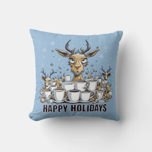 Reindeer Coffee Kissen