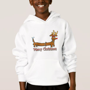 Reindeer Dackel Frohe Weihnachten Hoodie