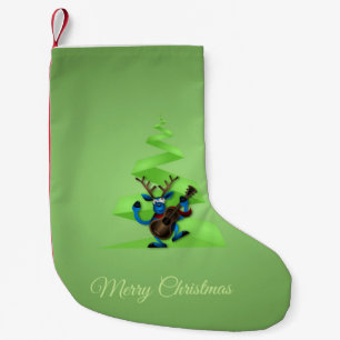 Reindeer Dancing Guitar Merry Weihnachtsbaum Kleiner Weihnachtsstrumpf