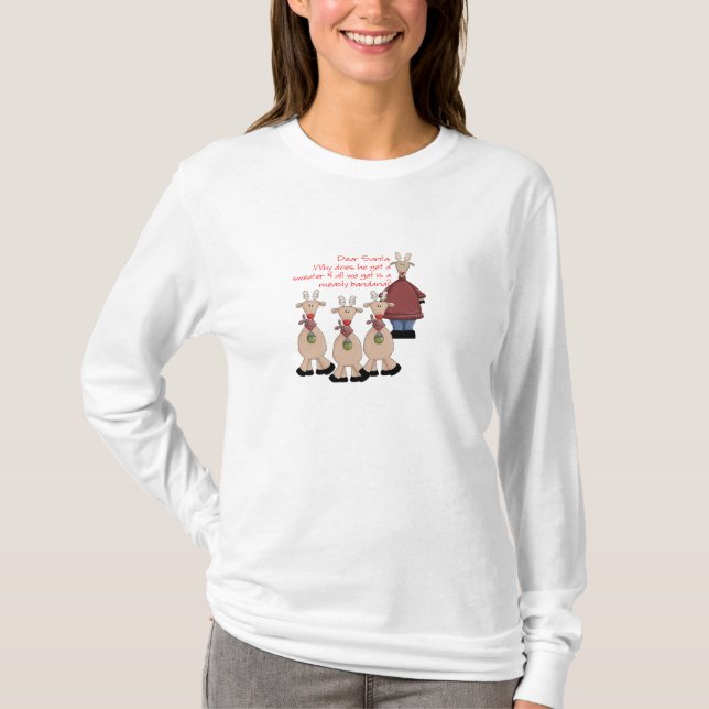 Reindeer Dear Santa Shirt (Vorderseite)