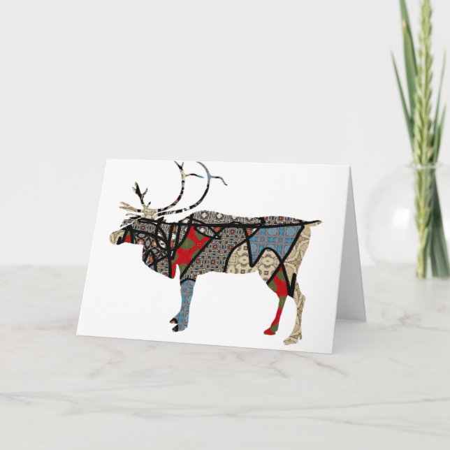 Reindeer Deep im Dezember Karte (Vorderseite)