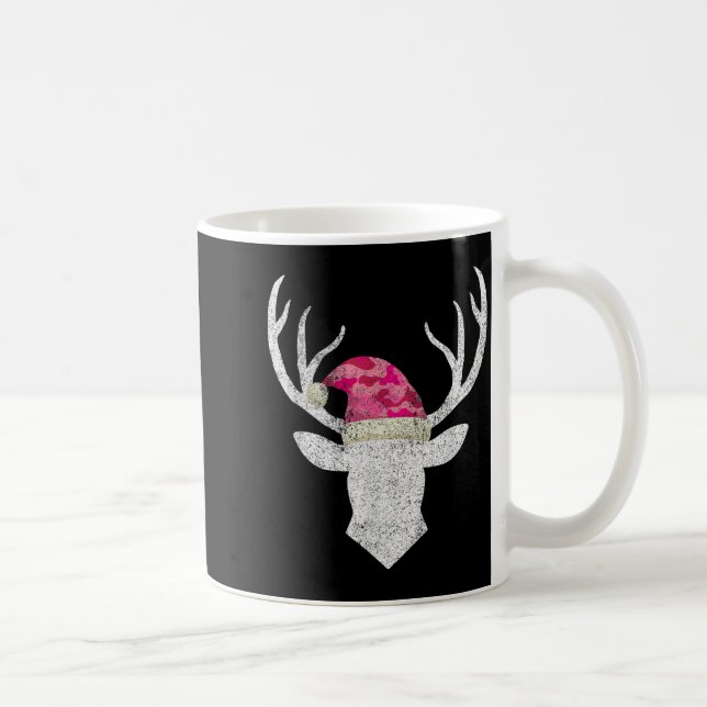 Reindeer Deer Nk Camo Santa Hat Christmas Pajama H Kaffeetasse (Rechts)