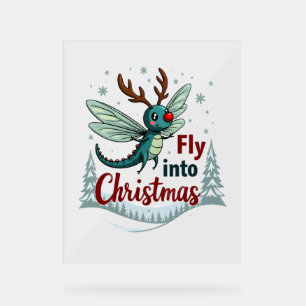 Reindeer Dragonfly Acrylschild