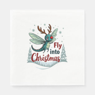 Reindeer Dragonfly Serviette