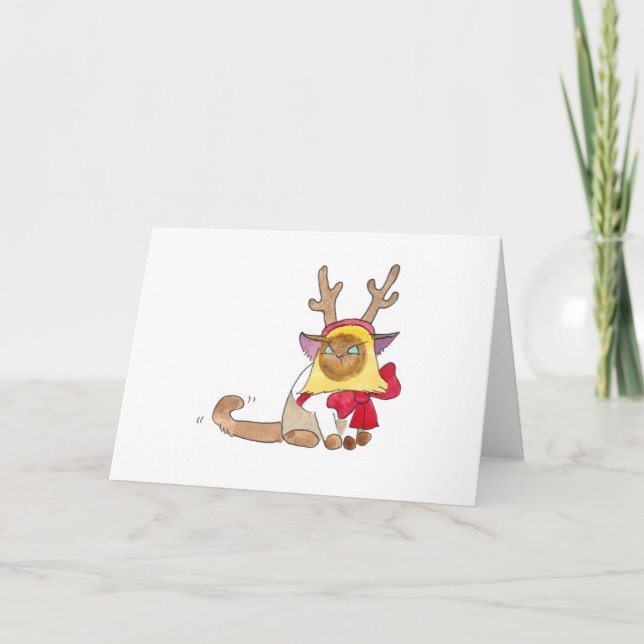 Reindeer Elvis Greeting Card Feiertagskarte (Vorderseite)