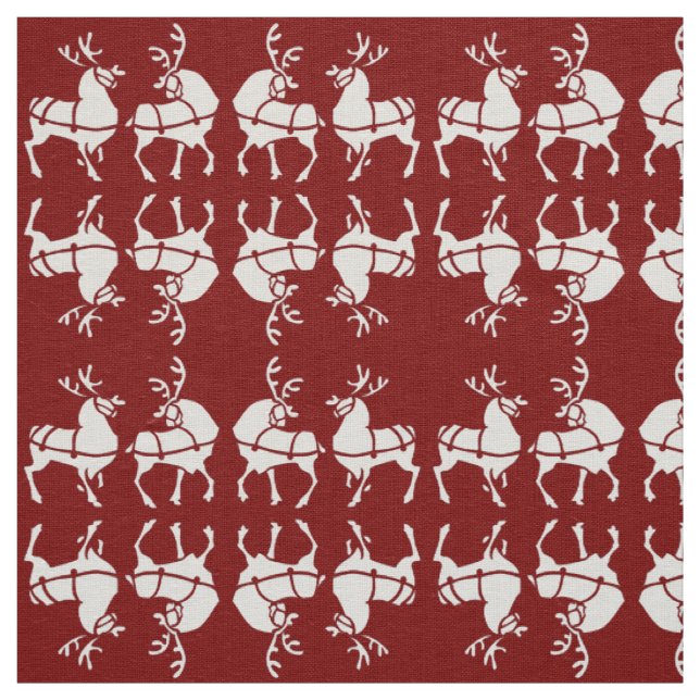Reindeer Fabric Christmas Deers Fabrics Custom Stoff (Muster)