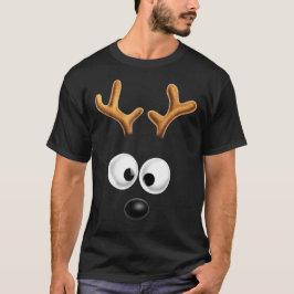 Reindeer Face Ugly Christmas Pajamas Xmas Saison T-Shirt
