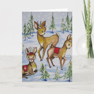 Reindeer Feiertagskarte