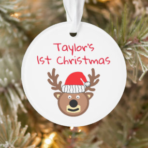 Reindeer First Christmas Ornament