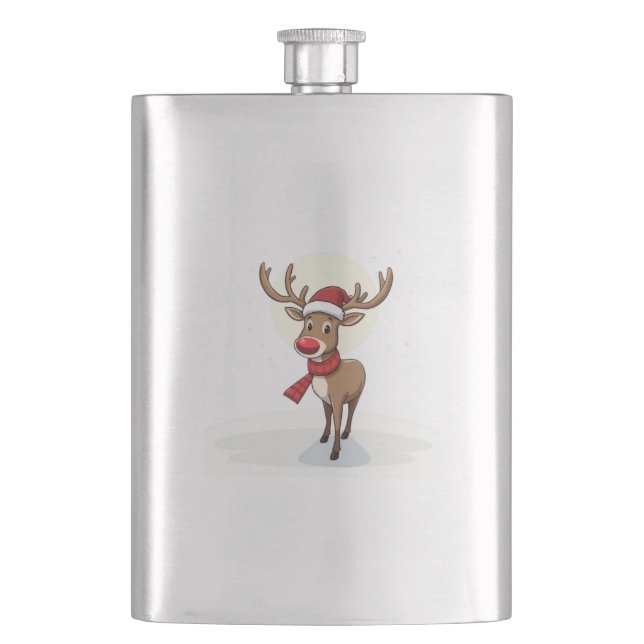 Reindeer Flachmann (Vorderseite)