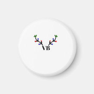 Reindeer frohe Weihnachten hinzufügen Namen Text T Magnet