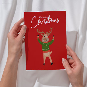 Reindeer Frohe Weihnachts-Fun-Karte Karte