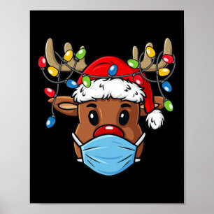 Reindeer Frohe Weihnachts-Spaß Xmas Poster