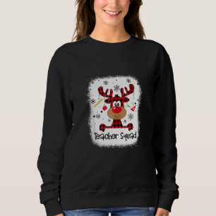 Reindeer Funny Teacher Chri geblasene Lehrerin Squ Sweatshirt