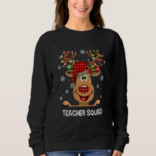 Reindeer Funny Teacher Chri geblasene Lehrerin Squ Sweatshirt