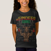 Reindeer Gainz Brodolf Ugly Christmas Sweater Gym