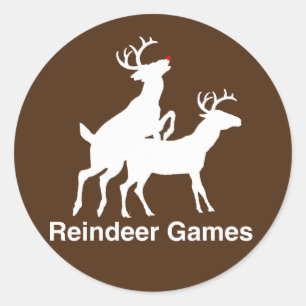 Reindeer Games Runder Aufkleber
