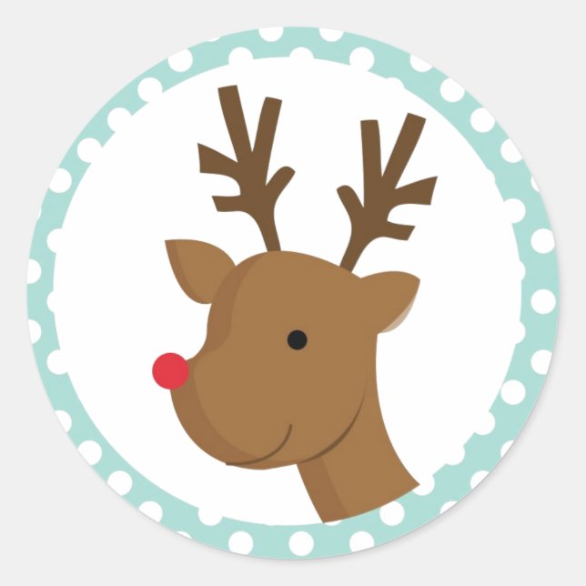 Reindeer Games Runder Aufkleber (Vorderseite)