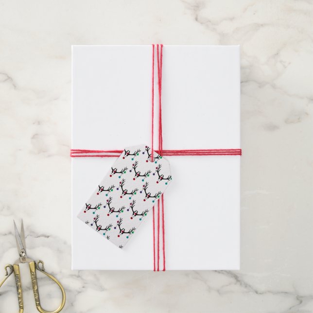Reindeer Geschenkanhänger (Mit Garn)