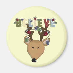 Reindeer glaubt Weihnachtsfeiern Magnet