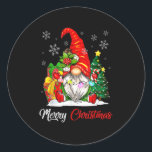 Reindeer Gnome Matching Family Xmas Merry Christma Runder Aufkleber<br><div class="desc">This is a great Christmas gift. Your family,  friends or children will love this gift after you give it to them. Wishing you and your family and friends a Merry Christmas.</div>