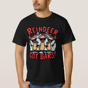 Reindeer Got Bars – Rap Christmas Design T-Shirt