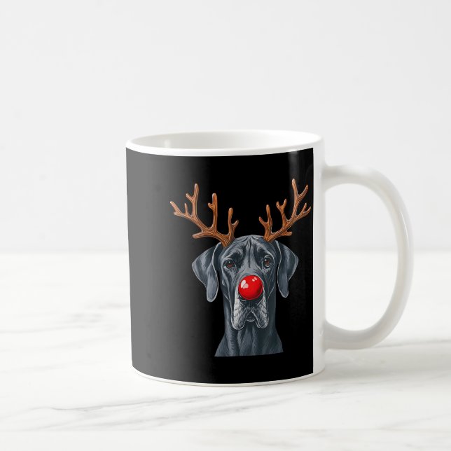 Reindeer Great Dane Christmas Great Dane Dog Mom D Kaffeetasse (Rechts)
