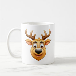 Reindeer Happy Reindeer With Big Antlers and Smile Kaffeetasse