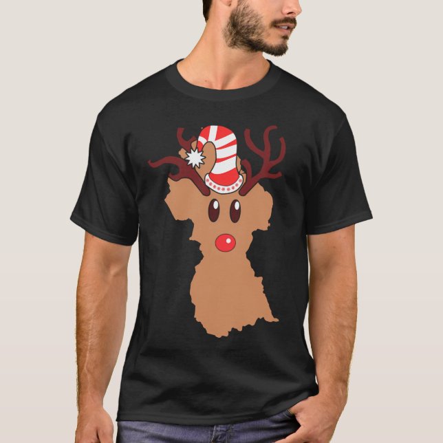 Reindeer Head Guyana Reindeer Antlers Antlers T-Shirt (Vorderseite)