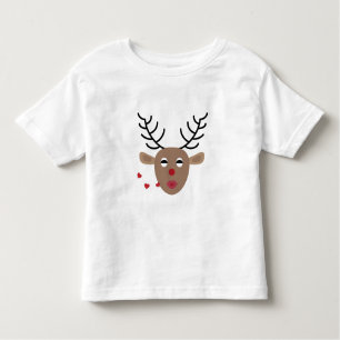 Reindeer Hearts Kisses Festivals Niedlich Kleinkind T-shirt