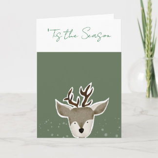 Reindeer Holiday Card Dankeskarte