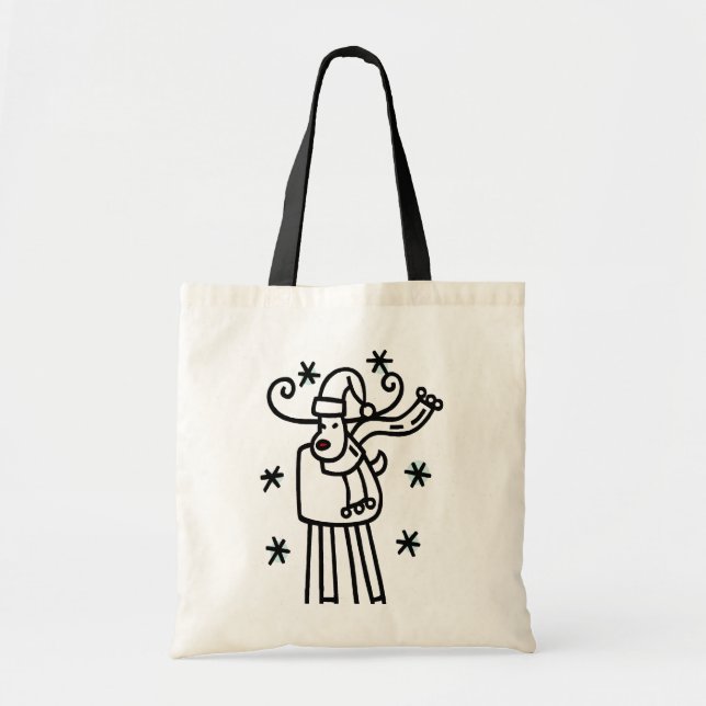 Reindeer Holiday Tote Bag Tragetasche (Vorne)