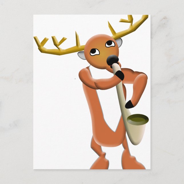 Reindeer Jazz Postkarte (Vorderseite)