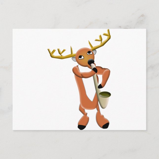Reindeer Jazz Postkarte (Vorderseite)