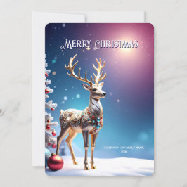 Reindeer Jewels Christmas Holiday Card Feiertagskarte