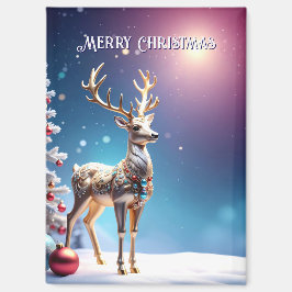 Reindeer Jewels Christmas Holiday Magnet