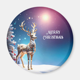 Reindeer Jewels Christmas Holiday Magnet