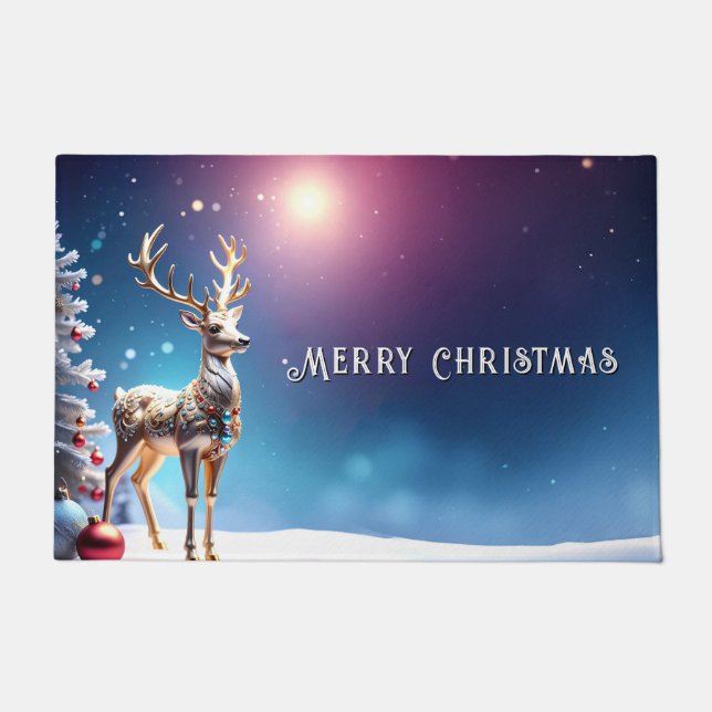 Reindeer Jewels Weihnachtsfeiertag Doormat Fußmatte (Vorderseite)