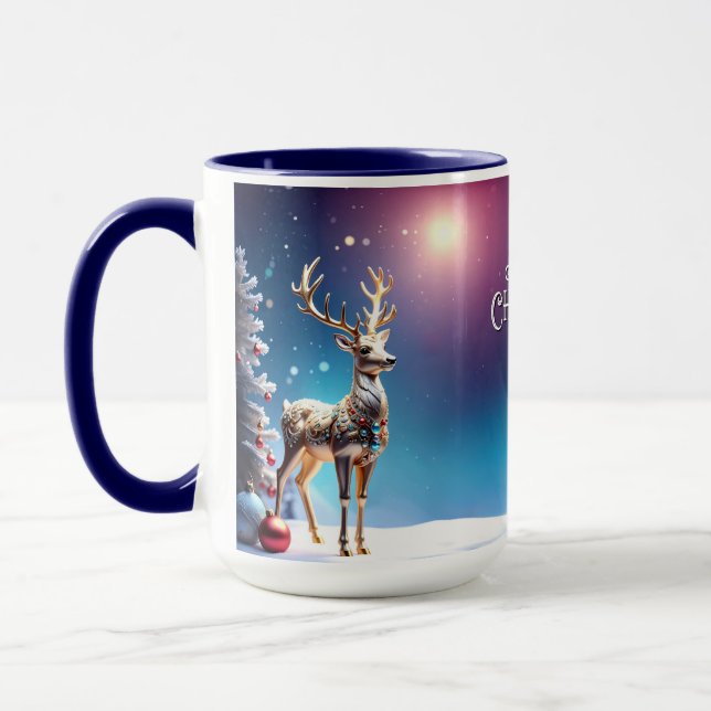 Reindeer Jewels Weihnachtsfeiertage Tasse (Links)