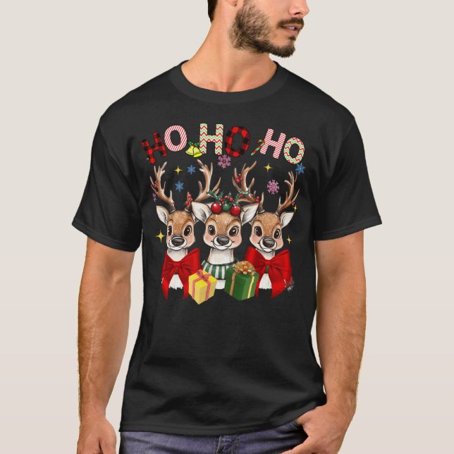 Reindeer Jolly Time Christmas T-Shirt (Vorderseite)