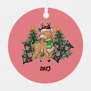 Reindeer Joy Christmas Ornament Aus Metall