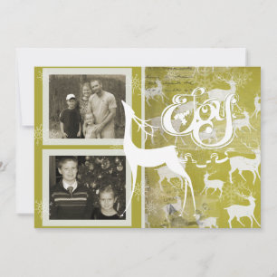 Reindeer Joy Holiday Foto Card Feiertagskarte