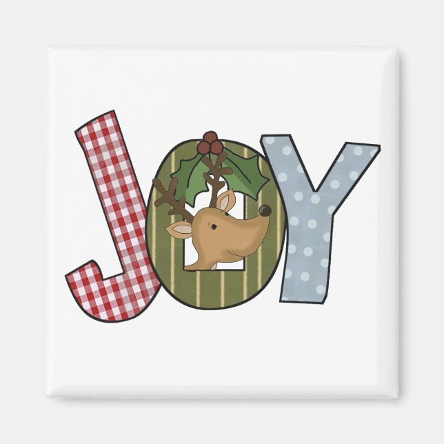 Reindeer Joy Holiday Tshirts und Geschenke Magnet (Vorne)